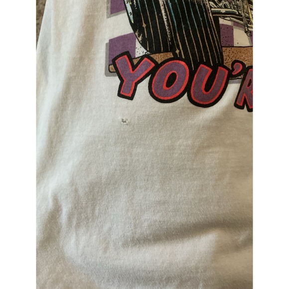 Vintage 1993 World of Outlaws Sprint Car Racing Tee Hanes Beefy-T M Neon Print - Picture 5 of 6